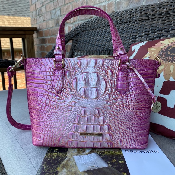 NWT Brahmin Peony Misha Ombre Satchel - Picture 4 of 8